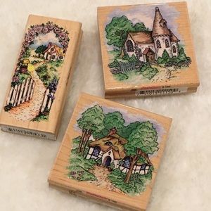 Stampendous | Cottages 3 Piece Set